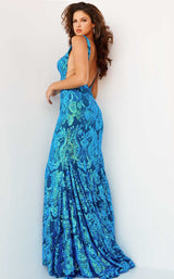 6 of 10 Jovani 08646 Iridescent Royal
