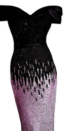 14 of 14 Janique A18375 Mauve-Black