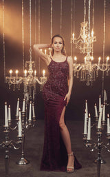 1 of 3 Chic and Holland AF330157 Burgundy