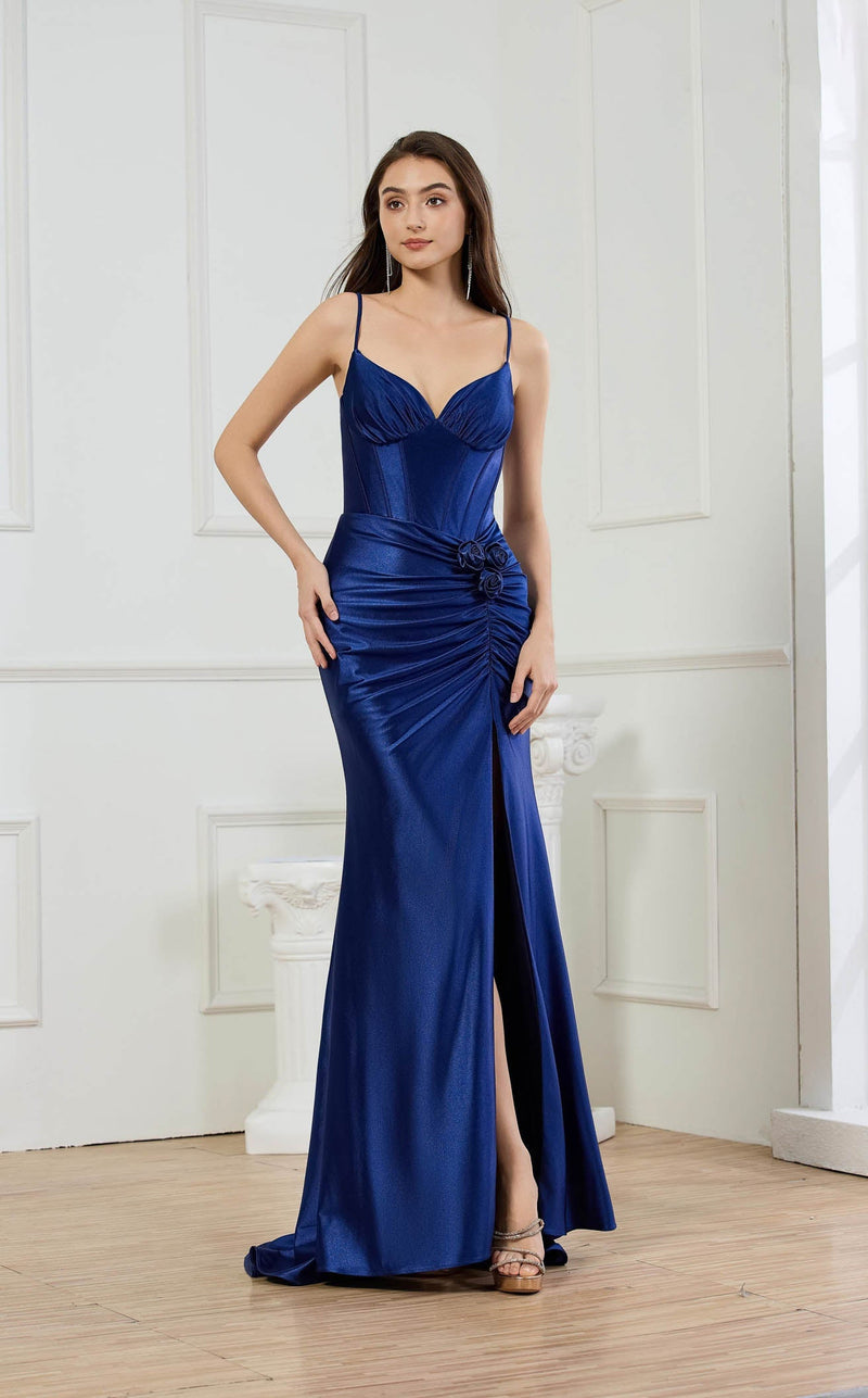 abby blue dress Paris 90393 The strapless design and Size:Size 34 Women Black Short Sleeve size-M/L