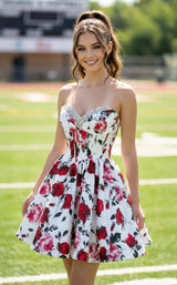 1 of 2 Abby Paris 94236 White/Red-Floral