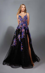 1 of 3 Aerie Couture 328 Black Multi