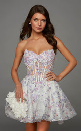 1 of 2 Alyce 30086 Lilac/White