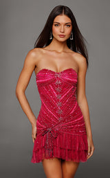 8 of 10 Alyce 40156 Raspberry-Barbie-Pink