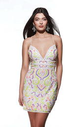 7 of 13 Alyce 4841 Ivory-Multi
