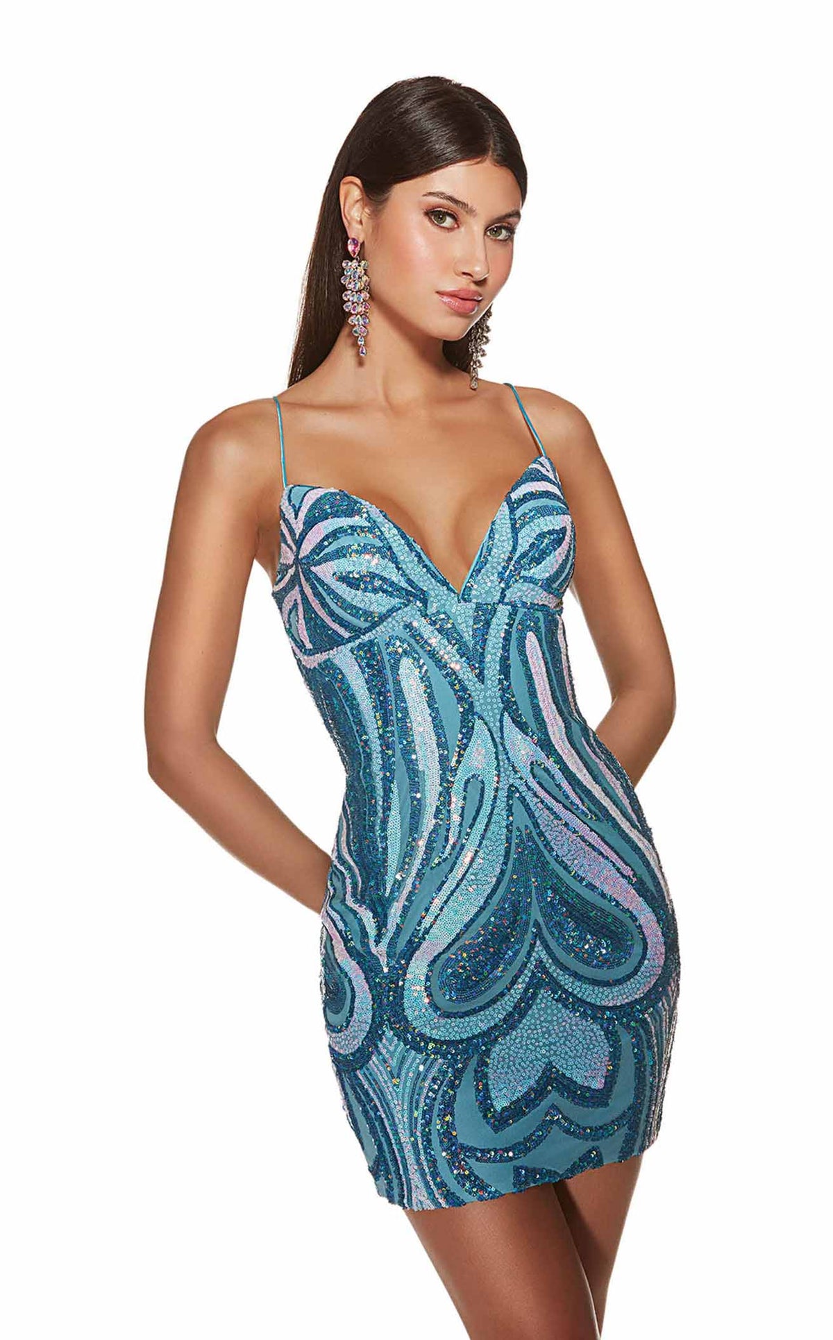 princess polly baby blue dress Gorgeous Turquoise Blue Alyce Paris Gown for Prom 2026 main image 1