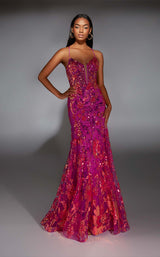2 of 3 Alyce 61854 Neon Purple/Pink