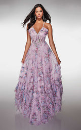 1 of 13 Alyce 62028 Lilac/White