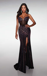1 of 4 Alyce 62100 Black/Fuchsia