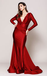 2 of 18 Amelia Couture 381 Burgundy