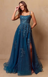 8 of 14 Amelia Couture 4044 Teal