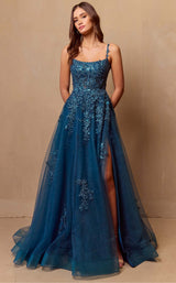7 of 14 Amelia Couture 4044 Teal