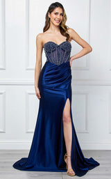 9 of 9 Amelia Couture 4049 Navy