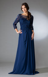 1 of 7 Amelia Couture 7043 Navy