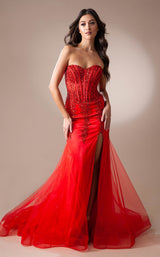 8 of 21 Amelia Couture 7051 Red