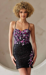 5 of 6 Amelia Couture 7054S Black-Pink