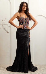 2 of 6 Amelia Couture 7061 Black Berry
