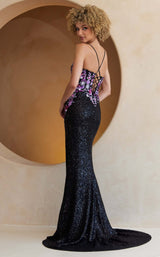 5 of 6 Amelia Couture 7061 Black-Pink
