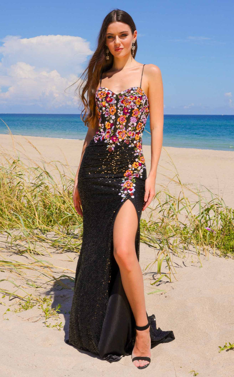 Amelia Couture 7061 Dress Black-Pink / 4