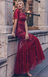 6 of 10 Amelia Couture 7707 Burgundy