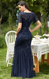9 of 10 Amelia Couture 7707 Navy