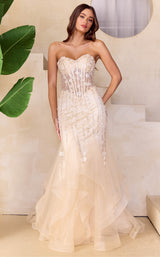 2 of 7 Amelia Couture 8002 Light Yellow