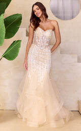 3 of 7 Amelia Couture 8002 Light Yellow