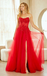 22 of 42 Amelia Couture 9078 Red
