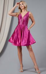 4 of 7 Amelia Couture BZ021S Hot Pink