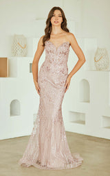 6 of 20 Amelia Couture JQ1101 Dusty Rose