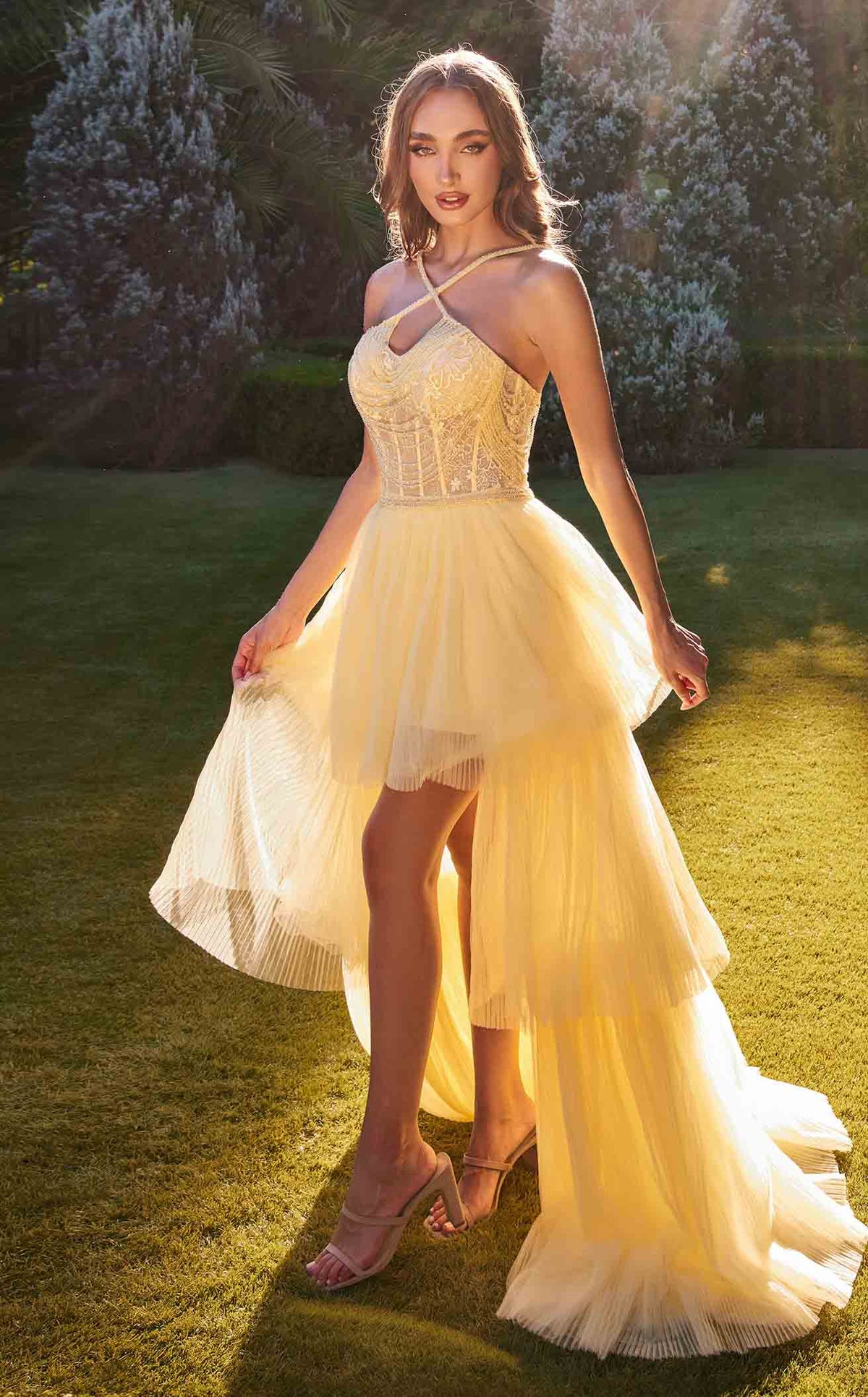 chinese dress ladies Charming White A-Line Straps High Low Off Shoulder Lace Homecoming Dresses,  MH226