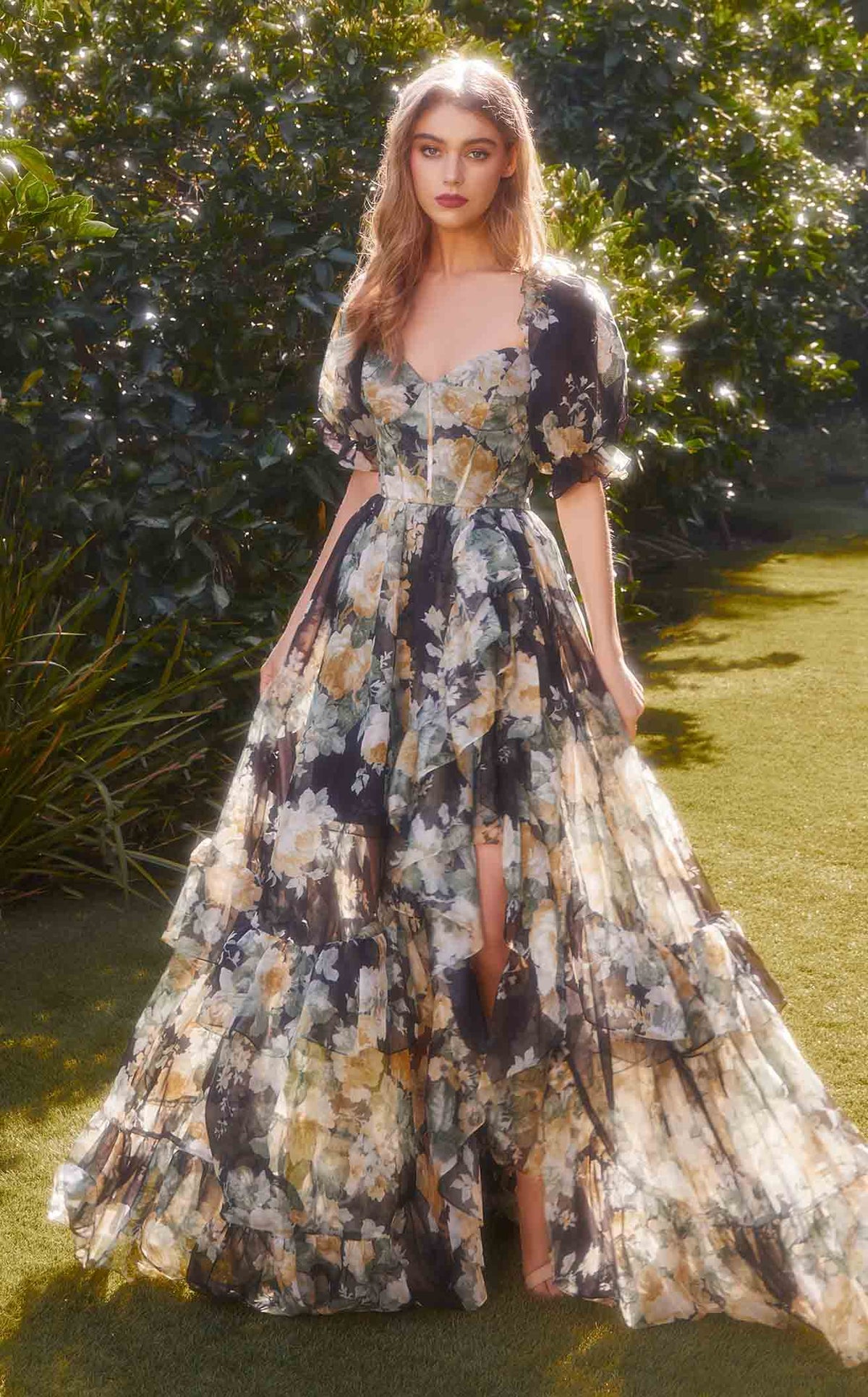 high low dresses formal with sleeves Asymmetrical A-Line High Low V Neck Mother of the Bride Dress