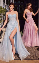 3 of 5 Andrea and Leo A1378 Light-Blue&Mauve-Pink