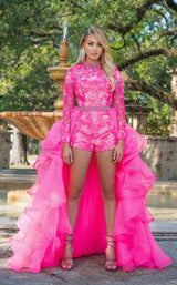 4 of 9 Ava Presley 28595 Jumpsuit Neon-Pink
