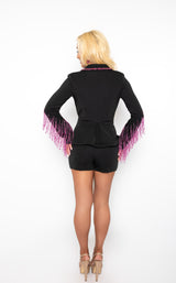 4 of 4 Ava Presley 38573 Jumpsuit Black-Hot-Pink