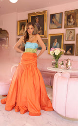 1 of 21 Ava Presley 40148 Aqua/Green/Orange