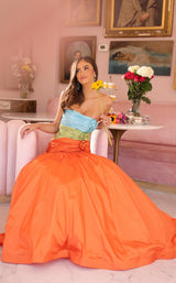 3 of 21 Ava Presley 40148 Aqua/Green/Orange