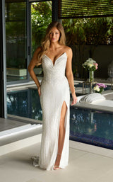 1 of 7 Ava Presley 47152 White/Silver