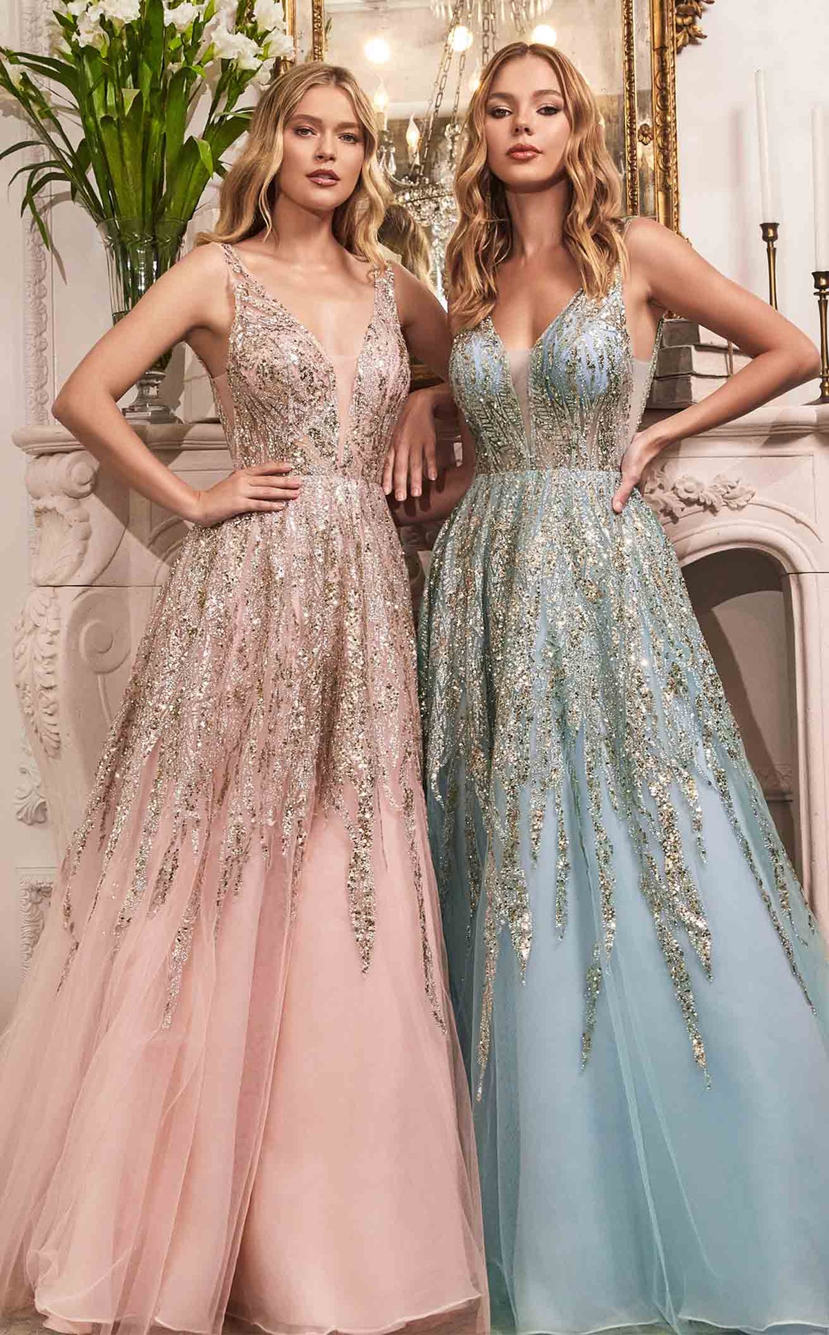 open lace back dress PromGirl Sheer-Corset Short Sequin Prom Dress Ice Blue Shimmer / 0