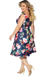 2 of 4 Sydneys Closet CE1806 Navy-Floral