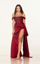 3 of 19 Cecilia Couture 2608 Burgundy