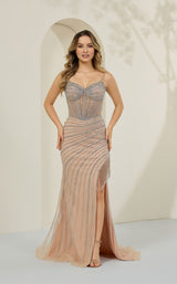 1 of 4 Cecilia Couture 8002 Nude/Champagne