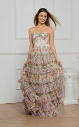 4 of 8 Cecilia Couture 8005 Pastel Floral Print