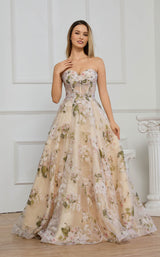 1 of 2 Cecilia Couture 8006 Ivory Floral