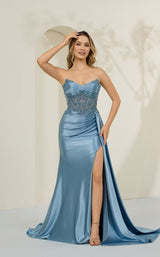 1 of 2 Cecilia Couture 8021 Dusty Blue
