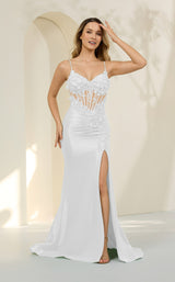 4 of 4 Cecilia Couture 8028 Iridescent White
