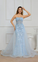 1 of 3 Cecilia Couture 8046 Light Blue