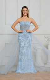 2 of 3 Cecilia Couture 8046 Light Blue