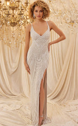 1 of 2 Chandelier 30116 Grey-Pearl