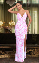 2 of 3 Chandelier 330220 Ivory/Pink